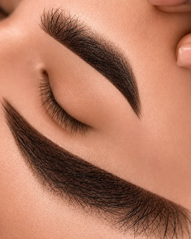 Sopracciglia ridefinite con microblading